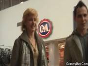 Young Guy Picks Up Old Blonde And Fucks Her
