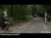 Tied Up Blonde Fucks In Woods In The Midd 