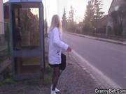 Lad Picks Up Blonde Granny And Bangs Her