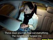 Euro Brunette Breaks Up With Her Boyfriend In A Taxi
