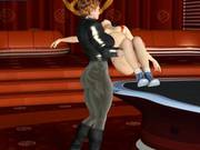 Animated Lesbians Enjoy Big Strapon