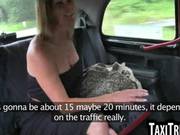 Hot Blonde Babe Getting Eaten Out In A Taxi Cab
