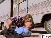 Kinky Babe Throated And Gets Her Pussy Pounded In A Van