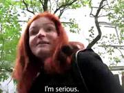 Ginger Wants Cash For Blowjob For Her New Agent
