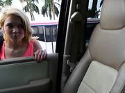 Tiny Amateur Teen Rides Strangers Cock In The Back Of A Car
