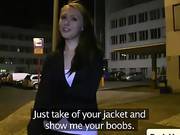 Cute Brunette Flashing And Fucking On The Streets