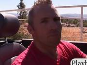 Tight Blonde Babe Hitch Hikes And Pounded Hard Outdoors
