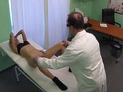 Sexy Blonde Tourist Chick Gets Fucked By The Doctor In The Examining Table