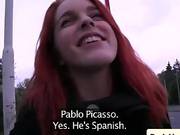 Redhead Girl Bangs In Public Restroom