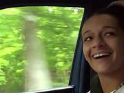 Teen Brunette Slut Railed By Pervert Stranger Inside The Car