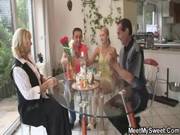 Hot Threesome Orgy At Her Birthday