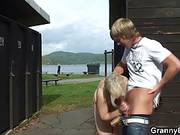 Fat Blonde Was Caught On Tape While She Was Doing Naughty Things With A Stranger