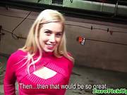 Slim, European Blonde In Pink Outfit Is About To Get Naked And Get A Good Fuck