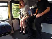 Sexy, Red Haired Girl With Extremely Hairy Pussy Got Banged In The Bus, On Her Way Home