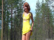 Young Babe Enjoys Outdoor Solo