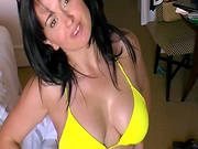 Busty Brunette Gives Magic Oral