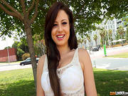 Brunette In Anal Creampie Action