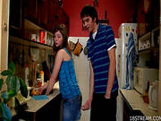 Teen Loves It In The Kitchen