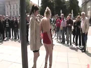 Delicious Slut In Dress And On High Heels Undressed In Public Se