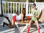 Two Lesbians Testing New Toys