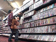 Horny Japanese Chick Gets Clothed Sex In A Video-store.
