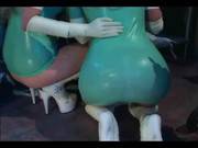Nurse Threesome In Latex Lingerie And Gloves