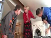 Two Repairmen Bang Busty Grandma From Bot 