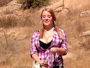 Adorable Teen Gets Wet In The Desert