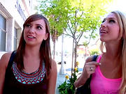 Three Awesome Cuties Share A Dildo In A Hot Lesbian Scene
