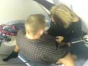 Slutty Blonde Fucks In The Toilet Of The Night Club