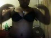 Young Ebony Babe Has Fun In Her Room. Homemade Video.