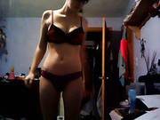 Brunette Stupid Slut Shows Her Bf Erotic Performance.