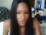 Brunette Sexy Black Chick Speaks With Her Bf Over The Webcam. Tasty Video