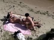 Spy Cam On A Beach. European Couple Fucks. Outdoors