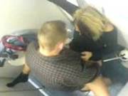 Blonde Babe Is Fucked In The Toilet Of A Night Club.