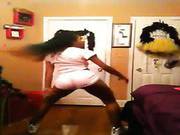 Sexy Black Babe Shakes Her Ass Via Skype. Webcam Video.