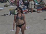 Hot Voyeur Of Brunette Girls Resting On The Beach