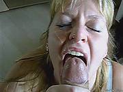 Blonde Wife Sucking Cock And Gets Facialized