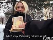 Amateur Flashes Her Big Tits And Pounded For Some Money