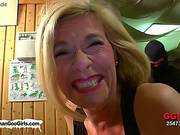 Blonde Babes Go Wild In Bukkake Session