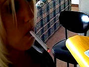 Blonde Cougar Smoking In Solo