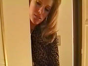 Sexy Blonde Posing In Pantyhose Solo
