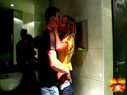 Sexy Blonde Fucking In The Toilet