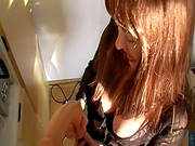 Redhead Enjoys Swallowing Warm Jizz