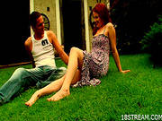 Russian Teen Enjoys Outdoor Sex