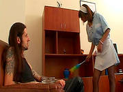 Nasty Maid Pleases Her Master