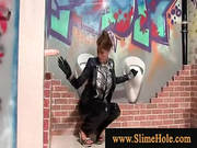 Masturbating Glam At Gloryhole