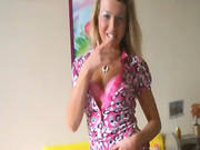 Girl In Shoes Rubbing The Clit On A Sofa -2