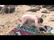 Boy Muffdiving On The Beach