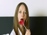 Super Thin Girl With Hairy Cunt Teases